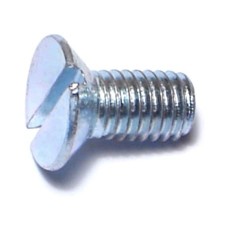 Midwest Fastener M5-0.80 x 10 mm Slotted Flat Machine Screw, Zinc Plated Steel, 15 PK 67928